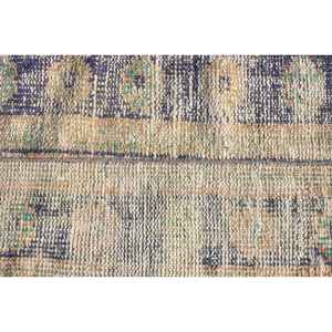 Alfombra Turca Vintage, Alfombra Pequeña de 1.4x3.2 pies, Alfombra con Estampado Animal Azul Verde - Product Image 5