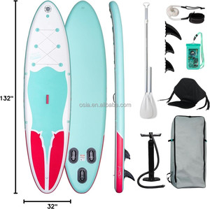 Planche à pagaie gonflable à <span class=keywords><strong>double</strong></span> <span class=keywords><strong>couche</strong></span> avec impression UV, nouveau design, modèle ISUP, polyvalente, en PVC/EVA, couleur bois rose, tendance - Product Image 1