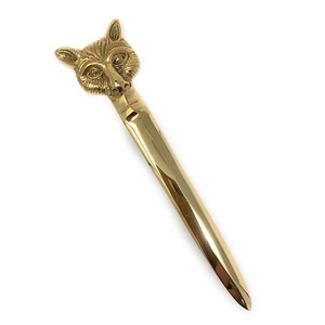 Coupe-papier en laiton pour visage de chat, coupe-papier et coupe-papier en laiton de qualité durable, équipement de bureau - Product Image 1