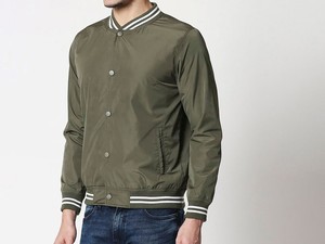 Veste universitaire personnalisable décontractée unisexe pour l'hiver Col montant côtelé, coupe-vent et respirant sur le devant Bouton de prix d'usine du service OEM - Product Image 3