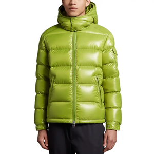 Custom Logo <b>Canvas</b> Stand Collar Hooded Puffer <b>Jacket</b> for <b>Men</b> Waterproof Quick Dry Winter Outerwear OEM Available - Product Image 2