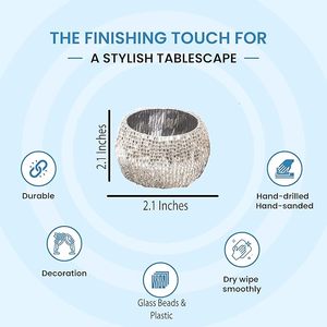 Servilletero de plástico de vidrio Añada un toque elegante a su mesa de comedor Reuniones familiares diarias Una gran decoración de mesa - Product Image 2