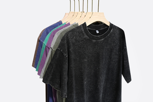 เสื้อเจอร์ซีย์ผ้าฝ้าย100% โอเวอร์ไซส์สำหรับผู้ชายกางเกงขาสั้นเปล่าแบบลำลองมีแขนเสื้อสำหรับใส่ไปยิมฟิตเนส - Product Image 2