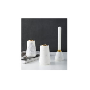 Bougeoir décoratif de table de restaurant Bougeoir en marbre blanc de haute qualité Bougeoir à bougie chauffe-plat de forme personnalisée - Product Image 5