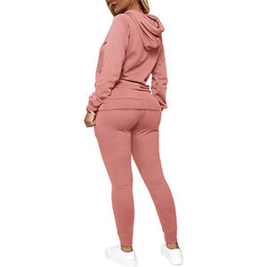 New Design Heavyweight <b>Fleece</b> Cotton <b>Women</b> Pullover Hoodie Set <b>Joggers</b> Sweatpants Sweat Suit Sportswear Tracksuits for <b>Women</b> - Product Image 3