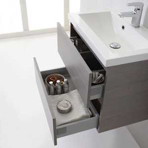 Mobile Bagno Sospeso Miami Grigio 60cm con Cassetti - Set Bagno - Product Image 5