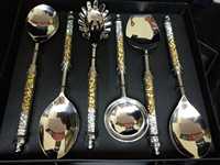 Indian Fabrikant Van Designer Roestvrijstalen Metalen Bestek Set Van 3 Koper Voor Tafel Plaatsen