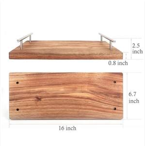 Suministros para restaurantes y hoteles Bandejas hexagonales Bandeja de madera de color marrón nogal - Product Image 6