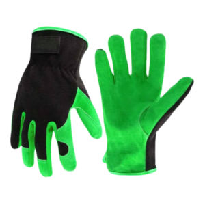 Gant de travail en cuir de vachette pleine fleur lisse et respirant avec spandex, poignet réglable, confortable, résistant à l'abrasion et réfléchissant - Product Image 4