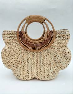 Colección de bolsos abiertos de moda de verano para mujer, hecho a mano Natural jacinto de agua, algodón de capacidad de 1-1.9L ecológico - Product Image 2