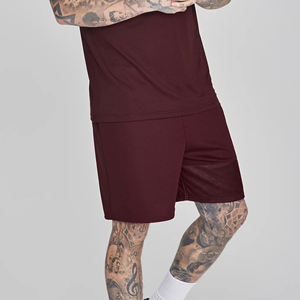 Shorts de jogging 100% coton pour hommes, couleur unie, avec poches latérales, coupe ample, respirant, style hip-hop, confortables - Product Image 2