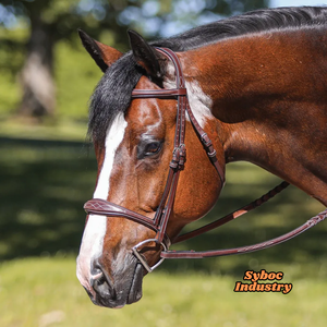 Brida Para Caballo Sillín occidental Nuevo estilo inglés Brida de doma Piel de vaca genuina Caballo Headstall Productos de cuero Premium para caballos - Product Image 2