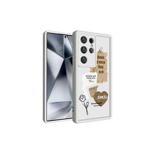 เคส Galaxy S24 Ultra สีน้ำตาลเข้มพรีเมียม ป้องกันรอยนิ้วมือ ฝาหลังซิลิโคน พร้อมคุณสมบัติกันกระแทก ลายพิมพ์สไตล์ INS - Product Image 2