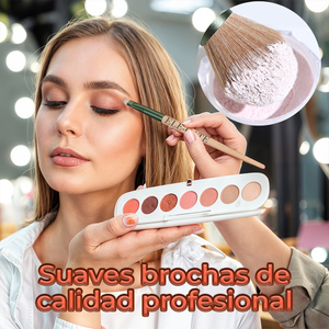 Set Professionale di 10 Pennelli per Trucco con Setole Sintetiche Morbide, Pennelli a Ventaglio per il Viso, Collezione Completa di 14 Pezzi - Product Image 6