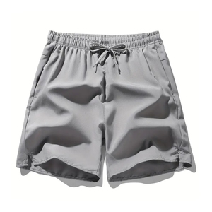 Short de sport pour homme, taille élastique, coupe sèche, léger, respirant, pour l'entraînement à la course, planche de fitness sportive solide - Product Image 1