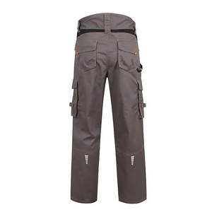 Pantalon de survêtement élégant en coton de couleur unie pour hommes, cargo multi-poches personnalisé, design baggy à cordon de serrage pour le travail de rue - Product Image 2