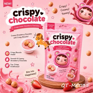 Biscotti Ricoperti di Cioccolato con Ripieno alla Frutta, Dolci Morbidi e Masticabili, Confezione in Barattolo, Halal BRC, Prezzo di Fabbrica all'Ingrosso - Product Image 4
