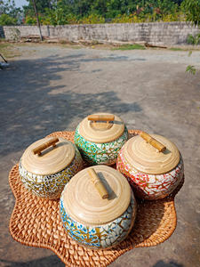 ACCESSOIRES DE CUISINE boîte laquée Boîte cadeau et artisanale laquée en bambou et coquille d'oeuf - Product Image 1