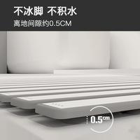 Tapis de Douche et de Bain Luxe Moderne à Motif Gaufre Séchage Rapide, en PVC Écologique, Antidérapant, Motif Vague, Efficace pour le Massage des Pieds, Fabriqué à la Machine