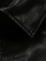 Blouson en cuir véritable respirant pour homme, style motard, col montant, tendance, pour l'hiver, en cuir de vachette, style urbain