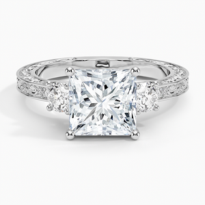 Anillo de compromiso solitario de plata 925 clásico para mujer forma exquisita Diamante de moissanita atemporal para bodas - Product Image 1