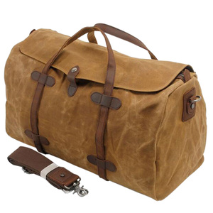 Custom New Luxury Weekender <b>Canvas</b> Duffel <b>Bag</b> Sport Style <b>Tote</b> Carry on Hand for Travel Gym Use - Product Image 3