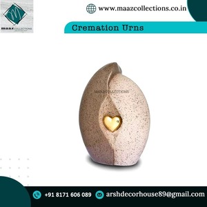 Urna Funeraria de Estilo Americano con Diseño de Corazón Blanco Perla, Construcción Ecológica y Duradera, Diseño Personalizable - Product Image 5