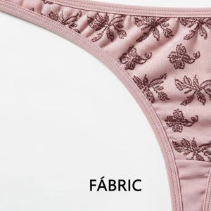Transpirable bordado mujer Tanga bragas suave Spandex estiramiento ropa interior sin costuras Lencería Sexy íntima uso diario comodidad - Product Image 5