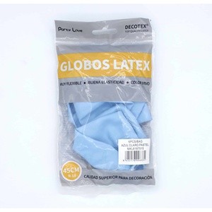 Palloncini in Lattice Decotex 45cm Blu Pastello R18 per Decorazioni Festa - Product Image 1