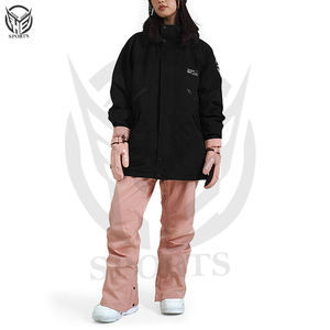 Chaquetas con cremallera completa para hombres, chaqueta de lluvia con logotipo personalizado, chaqueta cortavientos con capucha de retazos para exteriores para hombres y mujeres - Product Image 6