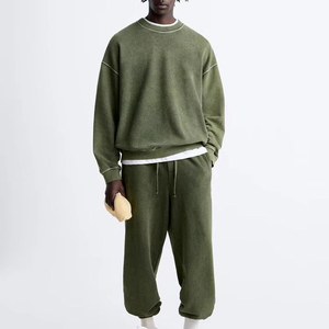 Conjunto Deportivo de Última Moda para Invierno, Estilo Urbano, Transpirable, con Cordón Ajustable, Cuello Redondo, Felpa Francesa de 360 Gramos - Product Image 1