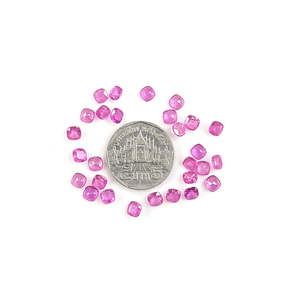 Saphirs roses naturels du Mozambique, calibrés, taille coussin 3mm 4mm, qualité supérieure, pierres précieuses rouges ovales et en forme de poire, créées en laboratoire, traitées thermiquement - Product Image 2