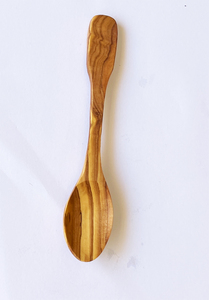 Cuillère à café en bois d'olivier de style japonais vintage Japandi, 15 cm, petite, écologique, naturelle, pour mesurer le café et le thé - Product Image 3