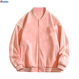 Veste de baseball rétro personnalisée à la mode, veste universitaire brodée, col montant décontracté pour hommes et femmes, options de tailles plus grandes - Product Image 1