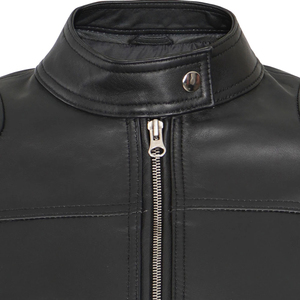 OEM ODM Women's Short Winter Crop Top Best Supplier for Long Leather Jacket Stand Collar <b>Zipper</b> Breathable Knitted Latest Design - Product Image 6