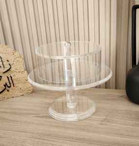 Boîte de rangement en acrylique transparente Signature Opulence avec couvercle en bois incrusté de nacre pour l'accueil du Ramadan et un style de table élégant - Product Image 4