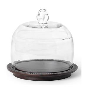 Cloches de luxe de forme carrée, fabriquées par un fabricant fiable, avec couvercle en verre et base en bois de manguier pour gâteaux et biscuits - Product Image 6
