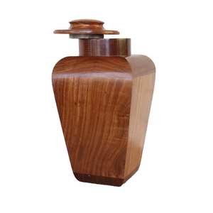 Unique Wooden Urn <b>for</b> <b>Ashes</b> Handmade <b>for</b> Human <b>Ashes</b> Personalized memorial urn with threaded lid - Product Image 6