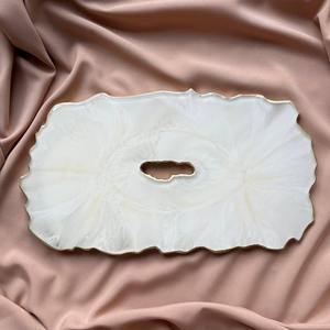 Contemporary Resin <b>Serving</b> Tray <b>Set</b> with Coasters, Premium Handmade Food & <b>Beverage</b> Tray for Stylish Homes - Product Image 3