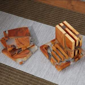 Smooth Finished Wooden <b>Coasters</b> Made for Daily Use Keeping Tables Safe from <b>Heat</b> Rings and Spills - Product Image 5