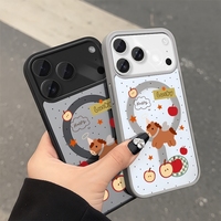 Coque de téléphone magnétique Cartoon3 à sublimation vierge pour iPhone 11 à 17 Pro Max, en TPU souple, motif floral blanc, unisexe