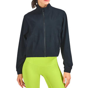 Veste de yoga respirante à manches longues à fermeture éclair à séchage rapide pour la course décontractée en plein air et le fitness avec un design élégant - Product Image 1