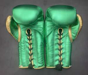Pas de boxe pas de vie gants de boxe professionnels conception lacée rembourrage épais à 4 couches gants en peau de vache respirants évacuant l'humidité - Product Image 4