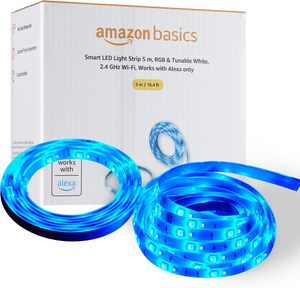 Tira de Luces LED Inteligente Basics de 5m, RGB y Blanco Ajustable, Compatible con Alexa, Solo Multicolor - Product Image 2