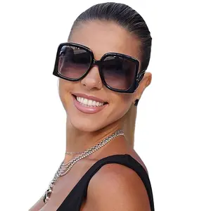 Kadınlar için moda büyük çerçeve güneş gözlüğü INS tarzı güneş gözlüğü popüler popüler güneş gözlüğü toptan
