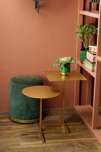 Unique Design Metal Accent <b>Table</b> <b>Set</b> With Metal Top Modern <b>Side</b> <b>Tables</b> Living Room High Quality Furniture Trendy Finish - Product Image 3