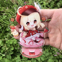 Figurine de jeu d'anime Chibi, design moderne et mignon, décoration en acrylique, présentoir pour étagère ou bureau, taille personnalisée disponible, marque De Larchi, cadeau