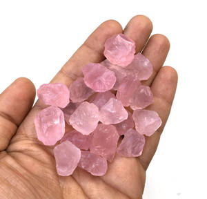 Juego de 5 Piezas de Cristales de Cuarzo Rosa Natural de 16-20 mm de Calidad Superior, Piedras Preciosas Sueltas para Hacer Collares, Tamaño Crudo, Corte a Mano, Forma de Estrella - Product Image 2