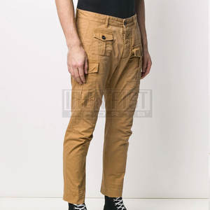 Pantalones Cargo informales para hombre, estilo moderno ajustado con bolsillo utilitario, cierre de mosca con botón de cintura media para actividades al aire libre - Product Image 3
