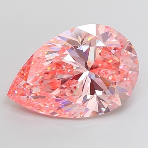 Pierre de diamant CVD de laboratoire certifiée IGI, taille poire, couleur rose vif fantaisie, 20,1 carats, clarté VS1, bijoux haut de gamme pour - Product Image 5